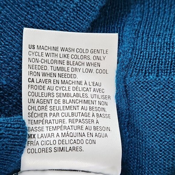 Club Room Merino Blend Oeko-Tex V-Neck Sweater Men's XXL Majestic Teal NWT NEW - Picture 9 of 16